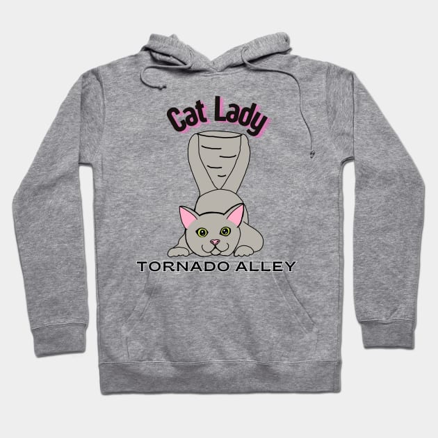 Cat Lady Tornado Alley Hoodie by Snobunyluv